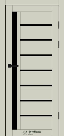 Двері Syndicat Doors PVC 101 ЄмелІя чорне скло